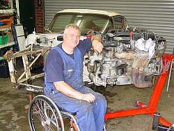 Don, proud E-Type Jaguar owner and restorer 